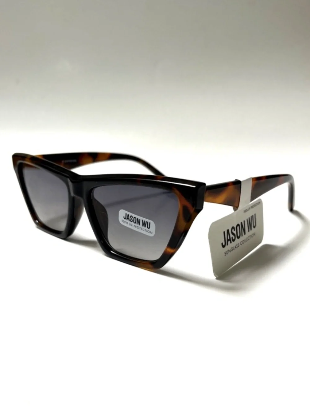 NWT Jason Wu Slim Cat Eye Angular Sunglasses Tortoiseshell Acetate